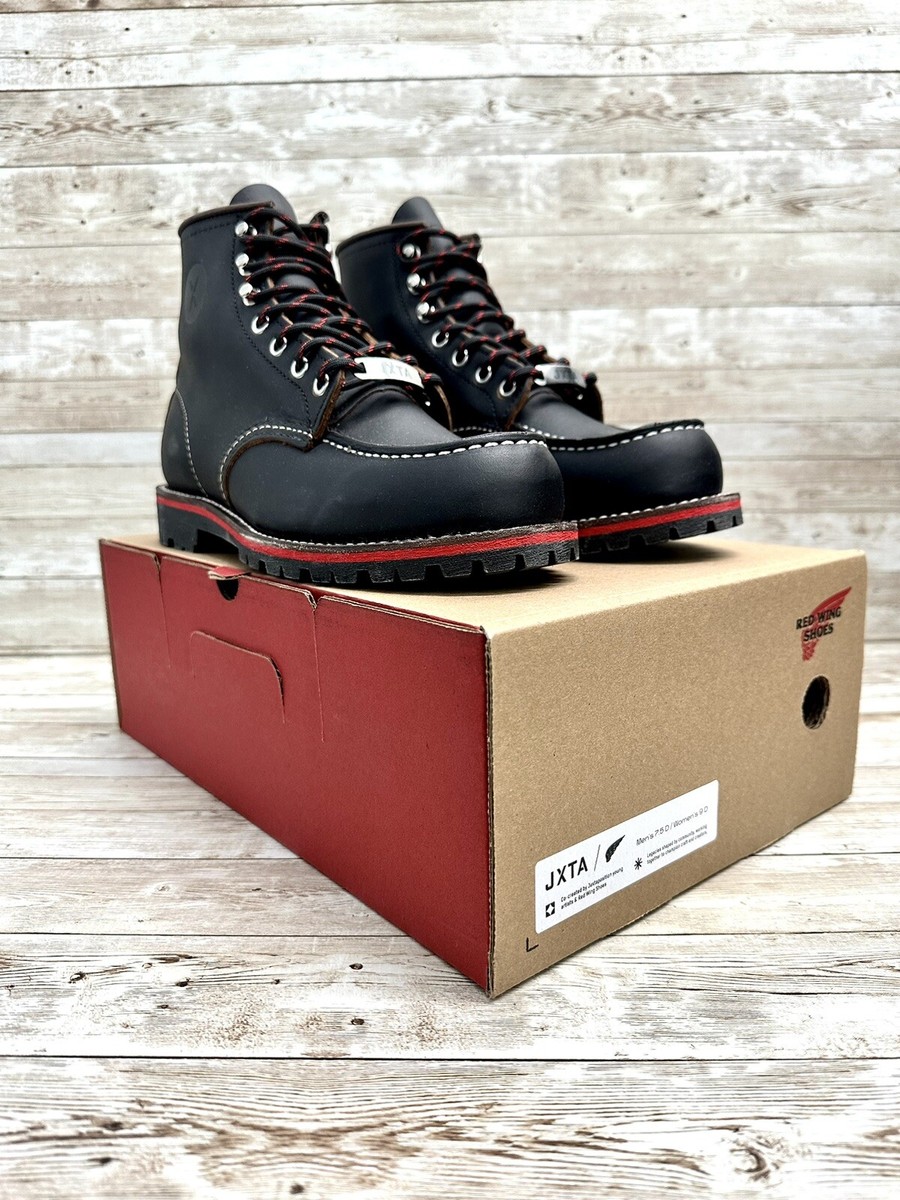 Red Wing x JXTA Limited Edition Moc Toe Boot Black 7.5 D Men Red Wing x JXTA Limited Edition Moc Toe Boot Black 7.5 D Men