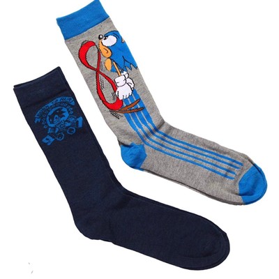 Sega Sonic The Hedgehog Supersonic Speed Novelty Crew Socks Two Pack