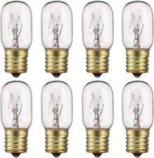 "Microwave Light Bulb for Under Range Hood Appliance Refrigerator T8 40 Watt 8pc