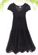 Urban Outfitters Lux Women's Medium Black Knit Mohair Blend Dress Whimsigoth Y2k