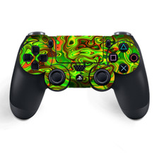 Skins Decal Wrap for PS4 / PS4 Pro Controller - green glass trippy psychedelic