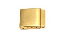 22MM GOLD STAINLESS STEEL WATCH BAND CLASP SPRING BRACELET EXTENDER LINK