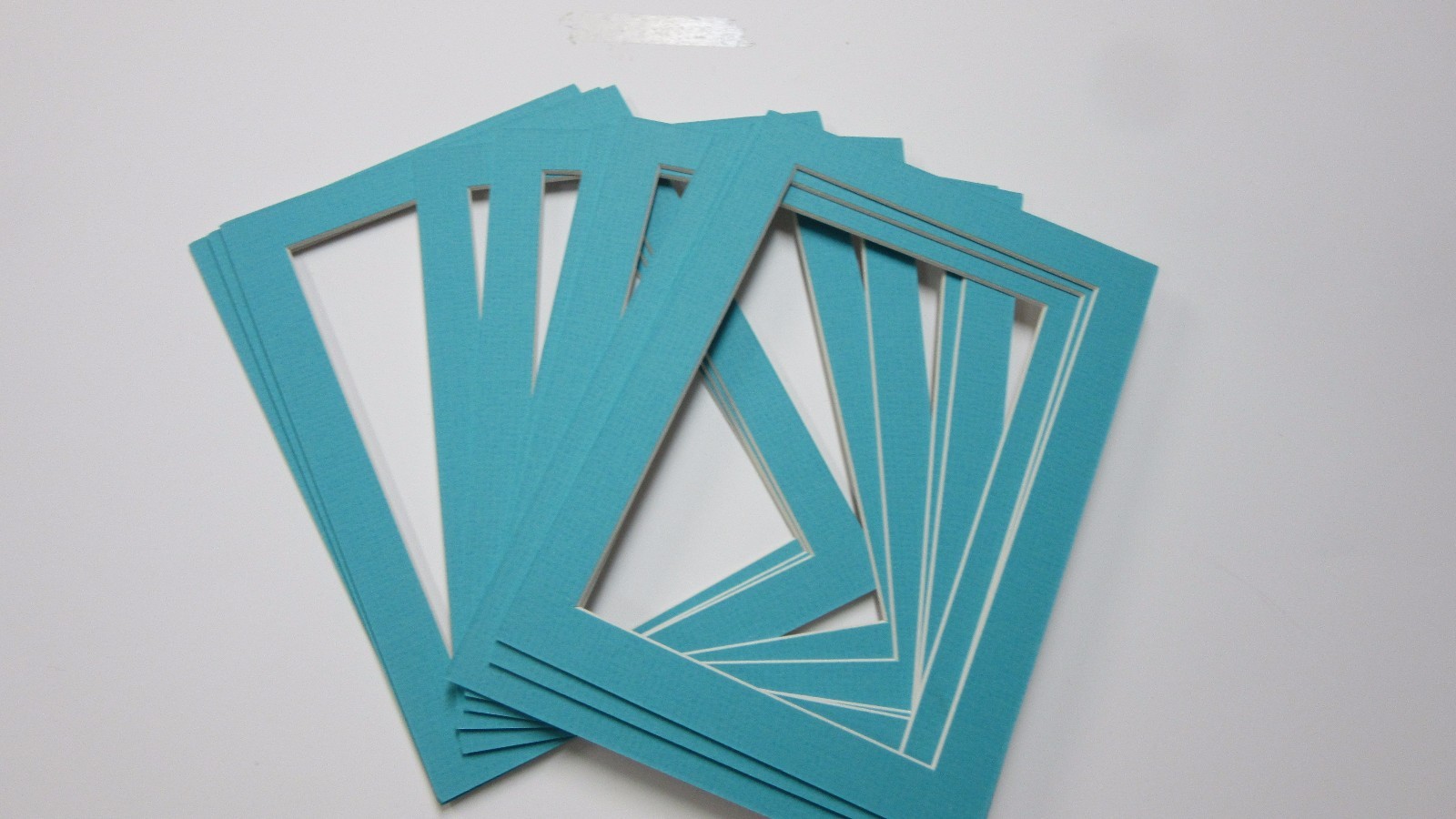 Picture Frame Mat 5x7 for 4x6 photo Teal blue mats SET OF 12 eBay
