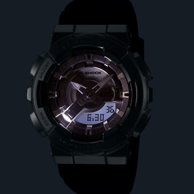 CASIO G-SHOCK GM-S110-1AJF Analog Digital Silver Metal Watch Black