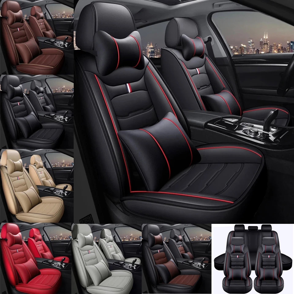 For Chevrolet Camaro Car Seat Covers Front Rear 5 Seats Full Set Leather Cushion - Image 3 of 4