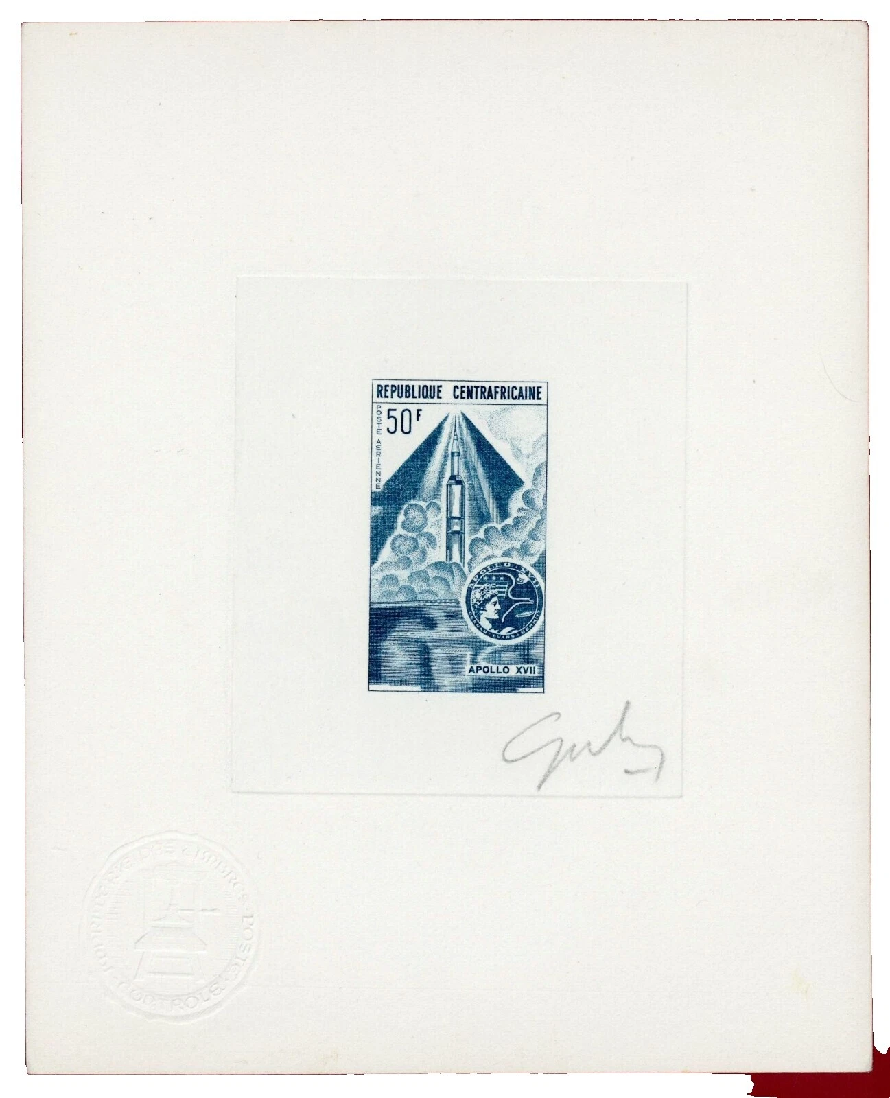 En excelente estado nunca abisagrado/estampillada sin montar o nunca montada Space estampillas de la República Centroafricana