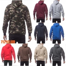 PRO CLUB HOODIE PULLOVER ProClub Men's Heavyweight Plain Hooded Sweatshirt S-7XL