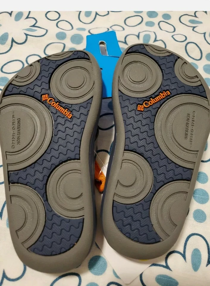 Columbia Girls Oliver Springs Flip Flop Sandals Kid Sizes 9 Orange /Gray  - Image 3 of 4