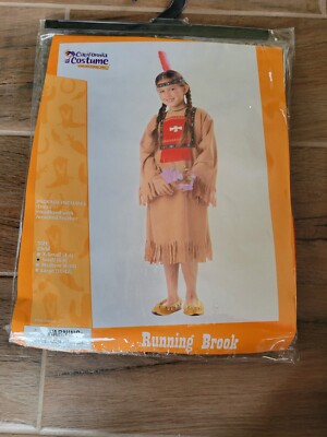 Running Brook Halloween Costume Girls size small 6-8 plus beaded choker