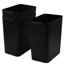 Ponpong 4.5 Gallon Black Plastic Small Trash ...