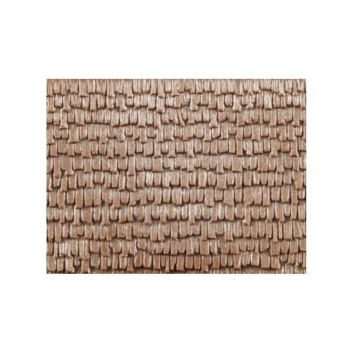 HO Plastic sheet 200x100mm (2) Wood shingles - Auhagen 52228