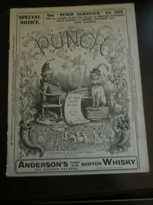 Punch Magazine November 1908 John Bull First Lord of the Admiralty