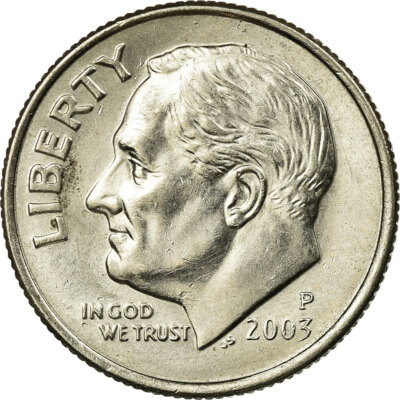 [#701425] Münze, Vereinigte Staaten, Roosevelt Dime, Dime, 2003, U.S. Mint, Phil