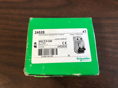 NIB Schneider circuit breaker 2 pole 40 amp d curve 480Y277V 24528 MULTI9 C60