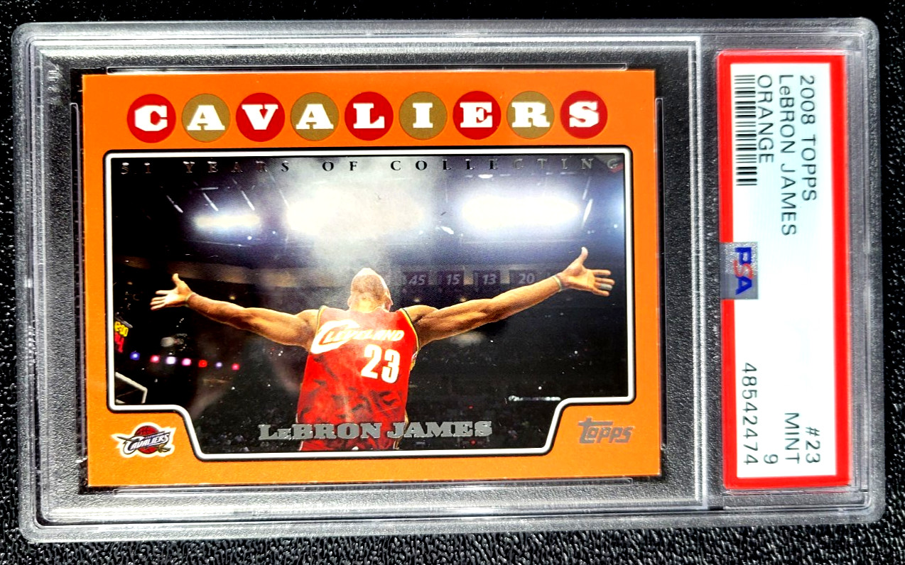 2008 PSA 9 MINT LEBRON JAMES #23 TOPPS ORANGE SP /1199 S194