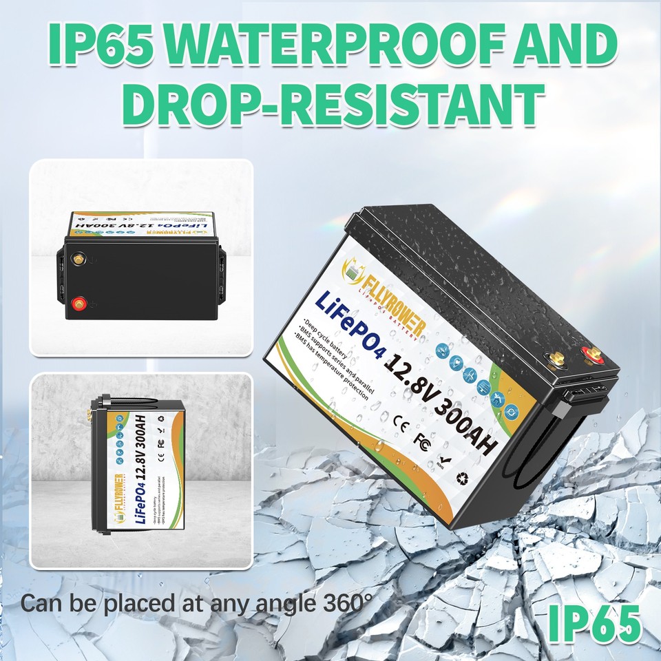 12V 300Ah LiFePO4 Battery Deep Cycle Lithium Battery 200A BMS for RV ...