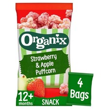 Organix Strawberry and Apple Puffcorn 4 x 10g - 2 Pack