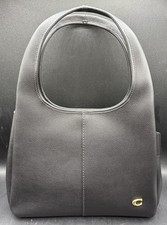 COACH LANA SHOULDER BAG CM544 BLACK PEBBLED LEATHER HANDBAG MVP039655
