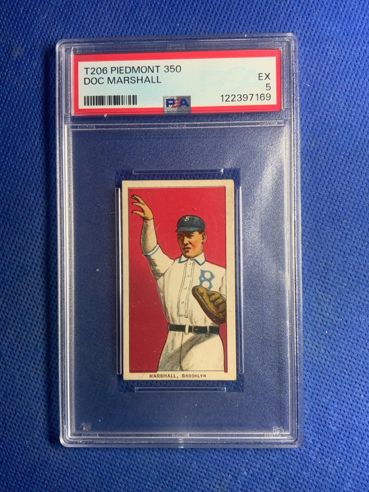 1909-11 T206 - Doc Marshall - 350 Back  - PSA 5 ** Just Graded**