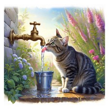 Cat Diamond Painting Kit for Adults, 5D Diamond Art Beginners - DIY Full Diamond