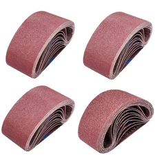 20 PCS 2.5 inch x 14 inch Abrasive Sanding Belts - 5 Each of 40 80 120 240 Gr...