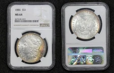 1886 Morgan Dollar PCGS MS64 5VU7