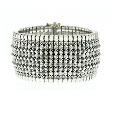 Konstantino Women's  Hera Sterling & 18K Gold Wide Cuff Bracelet