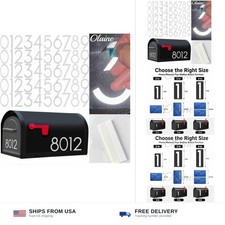 50 PCS 3 inch Reflective Adhesive Mailbox Numbers, Waterproof Vinyl Number St...