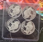 (4) 1/10 Oz .999 FINE SILVER Buffalo • Indian Head Design Rounds BU 🔵🇺🇸⭐️⭐️