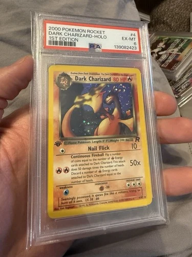 2000 POKEMON ROCKET 1ST EDITION #4 DARK CHARIZARD-HOLO PSA 6 New Cert