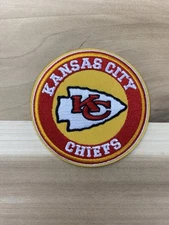 KANSAS CITY CHIEFS FOOTBALL IRON ON  EMBROIDERED PATCH 3”