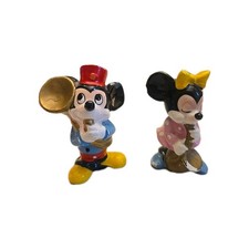 Vintage Walt Disney Prod. Minnie & Mickey Mouse Ceramic Porcelain Figurines