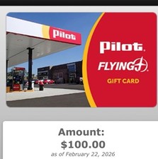 Pilot Flying J $100 Fuel & Merchandise Gift Card US-Nationwide
