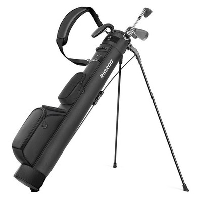 RIOROO Golf Stand Bag, Lightweight Par 3 Bag Holds Up to 7 Medium, Black 