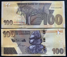 Zimbabwe 100 Dollars 2020 Banknote World Paper Money Currency UNC