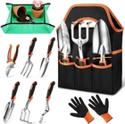 9-Piece Garden Tools Set Heavy Duty Stainless Steel Kit with Ergonomic Handles