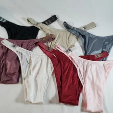 Victoria's Secret Shine Strap Brazilian Panty S M L XL Rhinestone Bling Satin