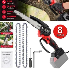 Mini Handheld Electric Chainsaw Kit Cordless Tree Pruning Gardening Rechargeable