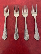 Reed & Barton FLORA Stainless Salad Forks Lot Of 4