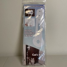 Cat  s Key Door Holder Latch White New-Give Cat  s Entry Access- Adjustable