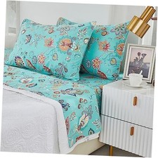 Luxury Paisley Sheet Set King Size Bedding Bohemian Floral Bed Sheets Vintage