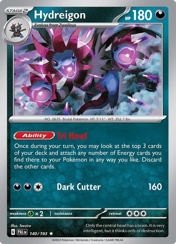 Pokemon Paldea Evolved 140/193 Hydreigon Holo