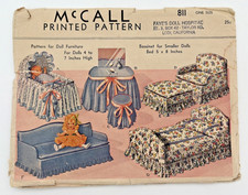 Vintage 1940 McCall 811 Doll Furniture Pattern Nancy Ann Storybook Cut Complete