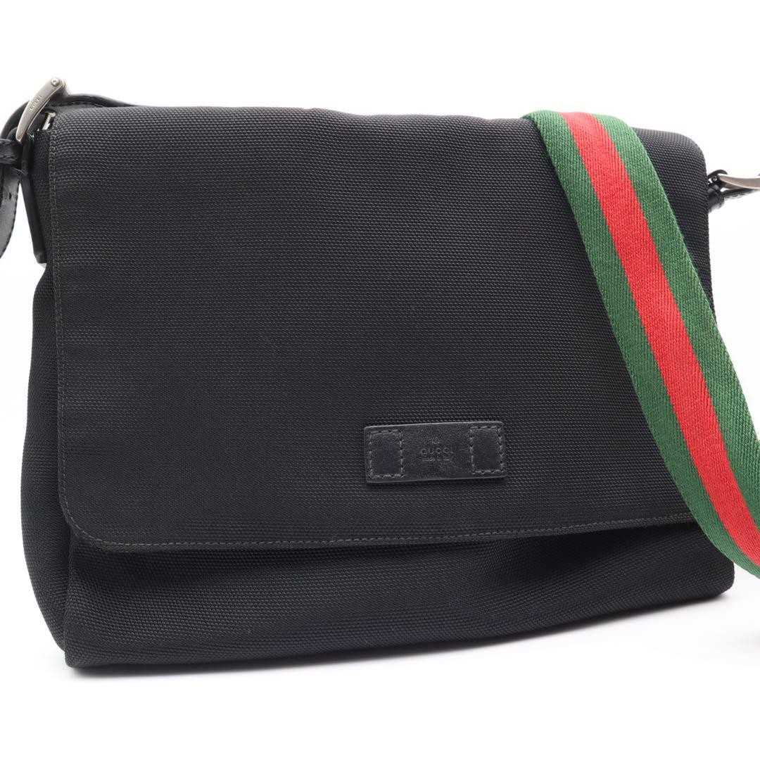 Gucci Sherry Line Black Shoulder Bag 337074 Japan Import