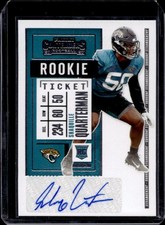 2020 Panini Contenders Shaquille Quarterman Auto RC Rookie Ticket #256 Jaguars