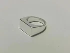 Signet Rings For Men 925 Silver Chunky Ring Silver Heavy Ring Square Ring
