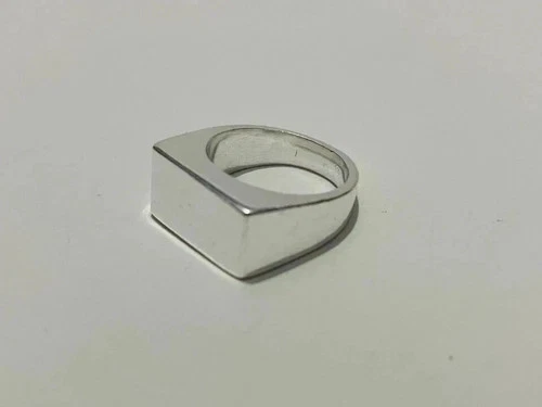 Signet Rings For Men 925 Silver Chunky Ring Silver Heavy Ring Square Ring