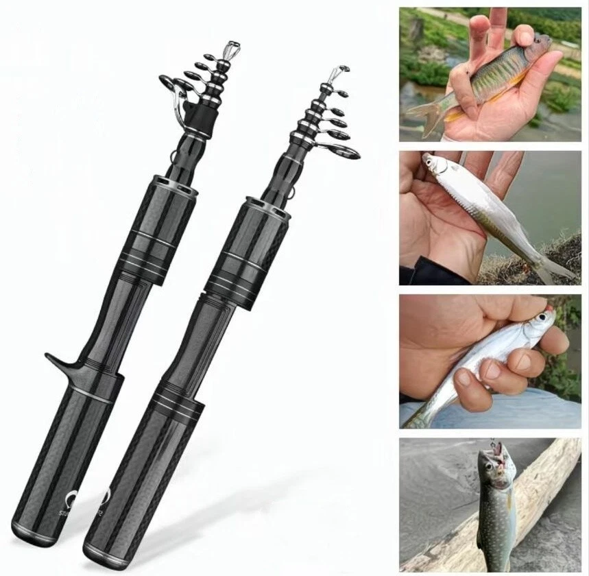Telescopic Fishing Rods Ultra-Light Spinning Casting Rod Carbon Fiber Fast Pole
