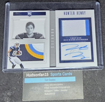 Hunter Henry 2016 Panini Playbook Rookie Auto Jersey Booklet #110 Platinum 17/49