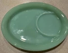 ANCHOR HOCKING FIRE KING JADEITE Restaurant Ware RARE Divided 9” Oval Dish MINTY